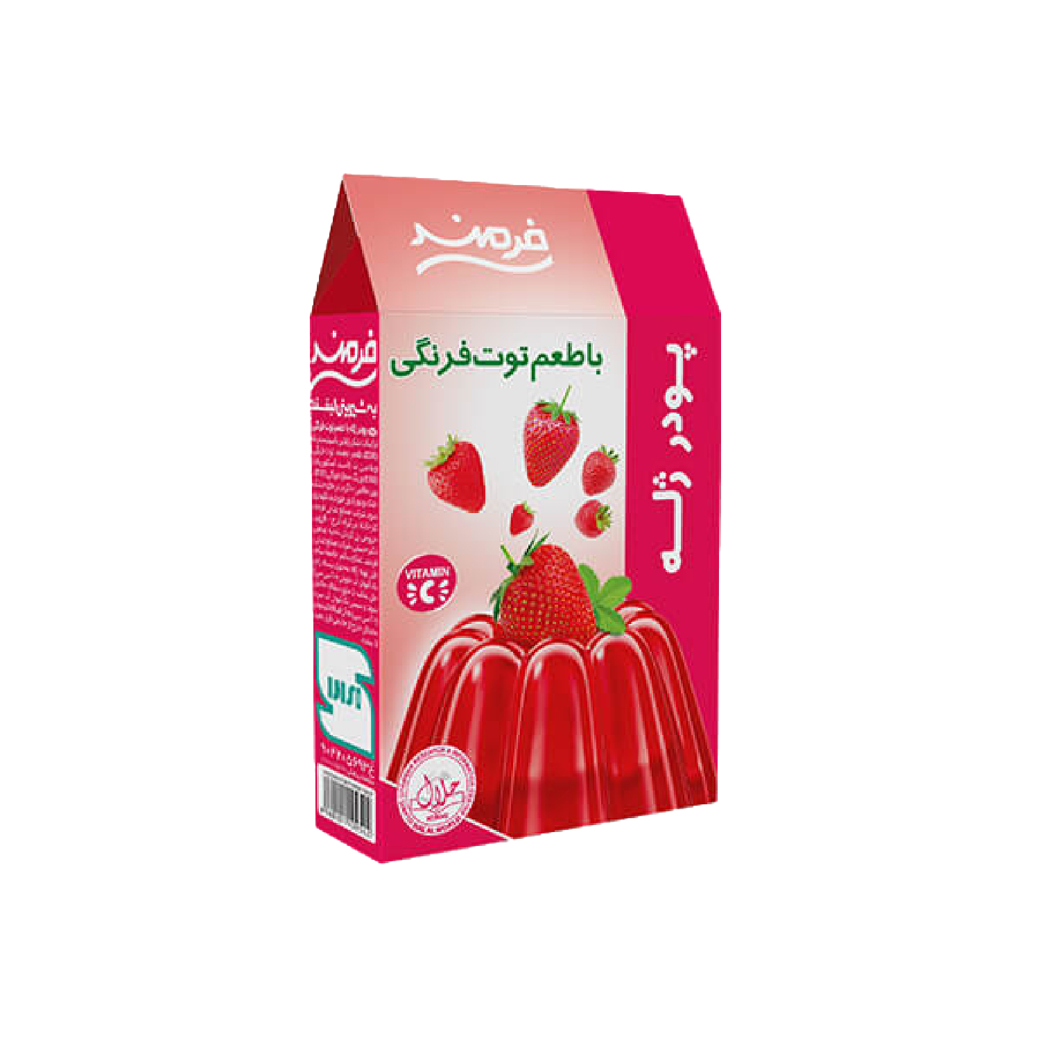 پودر ژله با طعم توت فرنگی فرمند